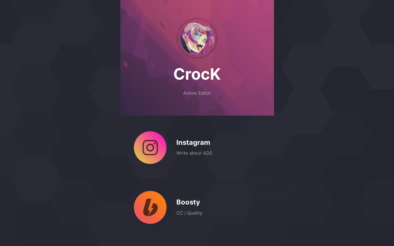 Carrd profile picture for @crock